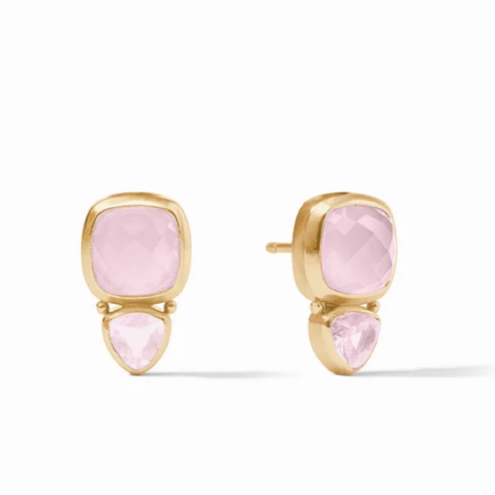 JULIE VOS • Aquitaine Duo Earrings Iridescent Rose